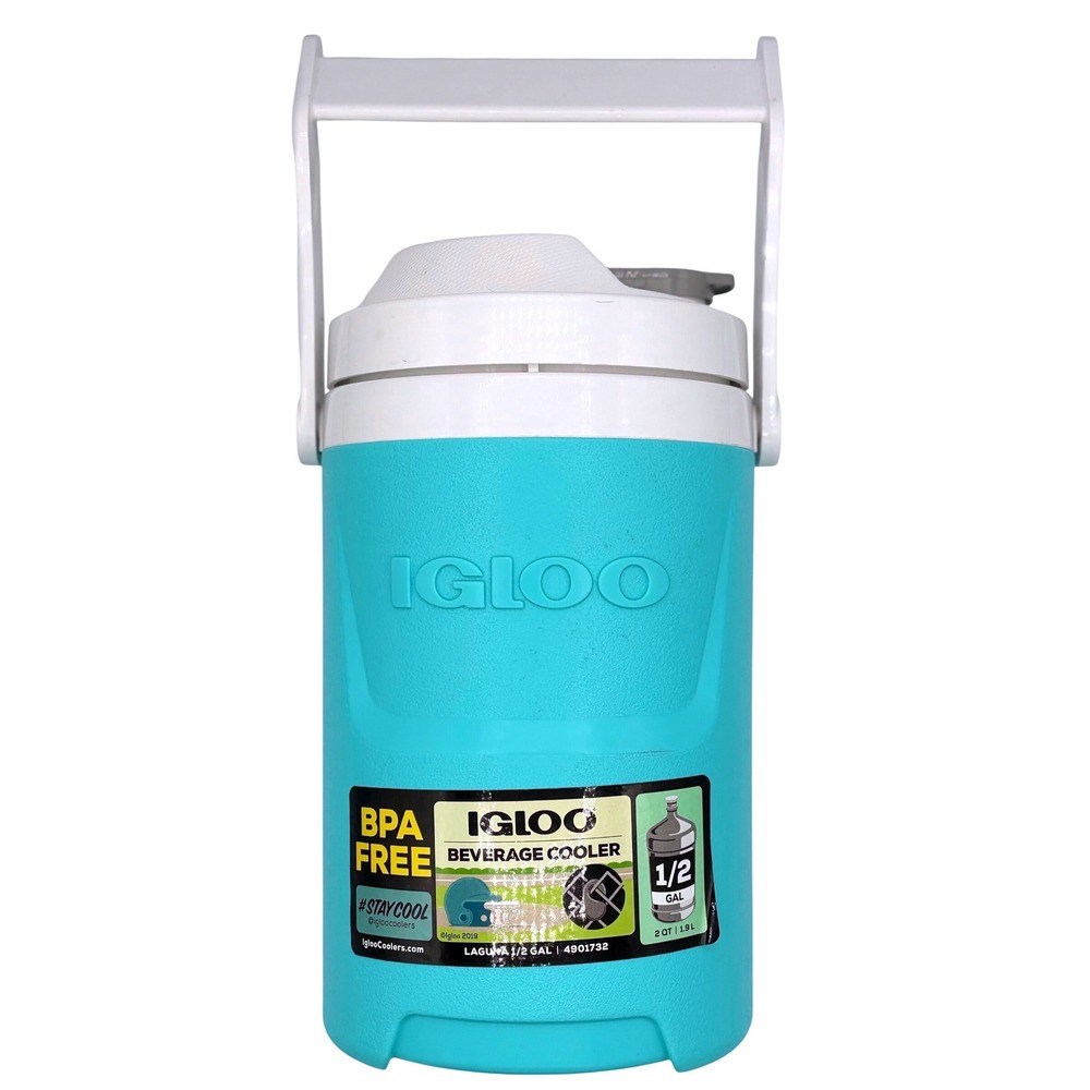 Igloo‎ 1/2 Gallon Hanging Beverage Cooler Water Jug Turquoise BPA Free Brand New